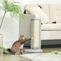PawHut Cat Scratching Post for Indoor Kittens, 22"H Cat Scratch Post with Sisal Scratching Pad, Stable Base(m-8)