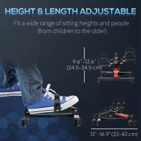Soozier Pedal Exerciser Under Desk Bike with LCD Display, Adjustable Resistance, Mini Exercise Bike for Home Office(m-4)