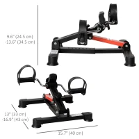 Soozier Pedal Exerciser Under Desk Bike with LCD Display, Adjustable Resistance, Mini Exercise Bike for Home Office(m-3)