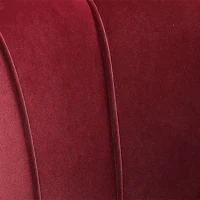 HOMCOM Modern Accent Chair, Velvet-Touch Fabric Leisure Club Chair with Gold Metal Legs for Bedroom, Wine Red(m-9)