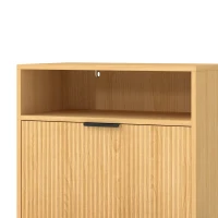 PawHut Dog Feeding Station Food Storage Container, Pet Feeding Station with 2 Pull Out Bowls, Tilt Out Storage Cabinet(m-10)