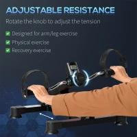 Soozier Pedal Exerciser Under Desk Bike with LCD Display, Adjustable Resistance, Mini Exercise Bike for Home Office(m-5)
