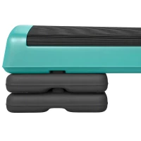 Soozier Adjustable Exercise Step Platform, 3-Level with Risers 4", 6", 8" Aerobic Stepper, 550lbs Weight Capacity, Green(m-10)