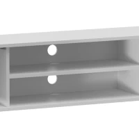 HOMCOM Floating TV Stand Cabinet for TVs up to 60", Wall Mounted TV Unit with Open Shelf, Storage Cupboards, White(m-11)
