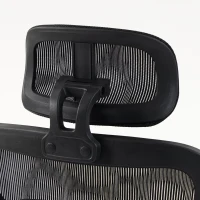 HOMCOM Ergonomic Office Chair with Lumbar Support, 2D Headrest, Mesh Reclining Desk Chair with Footrest, Swivel Wheels, Black(m-9)