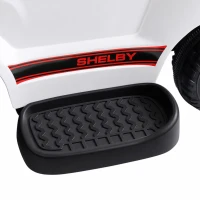 Qaba 3-in-1 Push Car for 1-3, Licensed FORD Shelby Sliding Walking Car with Parent Handle, Canopy, Guardrail, Storage, White(m-11)