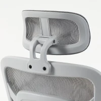 HOMCOM Ergonomic Office Chair with Lumbar Support, 2D Headrest, Mesh Reclining Desk Chair with Footrest, Swivel Wheels, Grey(m-9)