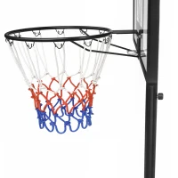 Soozier Basketball Hoop Stand Outdoor, 4.4–10 ft Single Hand Rotation Adjustable with Shatterproof Backboard & Weight Bag(m-12)