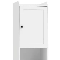 HOMCOM 67" Tall Bathroom Storage Cabinet, Freestanding Narrow Bathroom Cabinet with Tilt-out Laundry Basket, White(m-11)