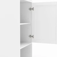 HOMCOM 67" Tall Bathroom Storage Cabinet, Freestanding Narrow Bathroom Cabinet with Tilt-out Laundry Basket, White(m-9)