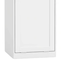 HOMCOM 67" Tall Bathroom Storage Cabinet, Freestanding Narrow Bathroom Cabinet with Tilt-out Laundry Basket, White(m-12)