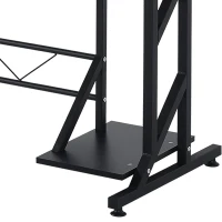 HOMCOM Computer Desk with Keyboard Tray, Writing Desk with Drawer, Workstation for Home Office, Black (35.4"Lx19.7"Wx39.4"H)(m-10)