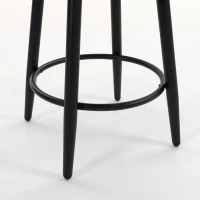 HOMCOM Bar Stools Modern Swivel Counter Height Stools Backrest Set of 2 Cream White(m-12)
