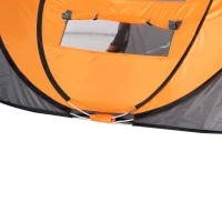Outsunny 3 Person Camping Tent, Easy Pop Up Tent with Doors, Windows and Carry Bag, Automatic Setup Tent for Hiking, Orange(m-12)