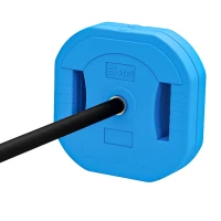 Soozier 66lbs Adjustable Barbell Weight Set, Barbell Bar with Weight Plates, Non-slip Handle, Multicolour(m-10)