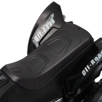 Qaba 12V Kids ATV with Dual Motors, Rear Suspension, 2.2 MPH Max, Light-Up Wheels, Music, Horn, Headlights for 3-6, Black(m-11)