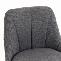 HOMCOM Bar Stools Modern Swivel Counter Height Stools Backrest Set of 2 Dark Grey(m-9)