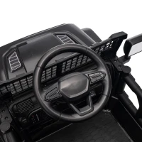 Qaba 12V Electric Car for Kids with Remote, Dual Motors, Rear Suspension, Soft Start, Music, Lights for 3-8 Years, Black(m-9)