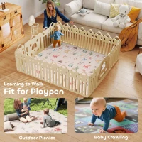 Qaba Baby Play Mat Double-Sided, Foldable Activity Playmat, Waterproof Reversible Playmat for Toddlers, 71" x 59"(m-8)