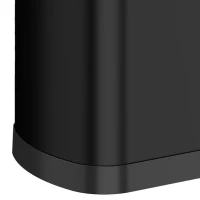 HOMCOM Automatic Trash Can, 13.2Gal / 50L Touchless Garbage Can with Soft-Close Lid, Stay Open, Stainless Steel, Black(m-12)