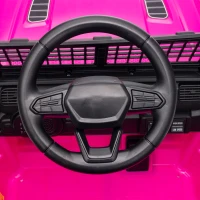 Qaba 12V Electric Car for Kids with Remote, Dual Motors, Rear Suspension, Soft Start, Music, Lights for 3-8 Years, Pink(m-9)
