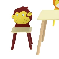Qaba Kids Table and 4 Chairs Set for Art, Craft, Drawing and Snack Time, Playroom, Classroom, Nursery, Boys Girls 3-8, Yellow(m-12)