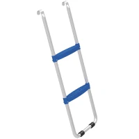 Soozier Trampoline Ladder, 2-Steps with Horizontal Wide Steps, Universal Hook, Galvanized Steel Frame, 330LBS Load Capacity(m-9)