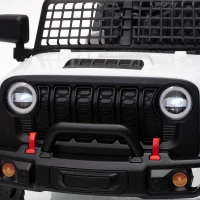 Qaba 12V Ride on Truck Car with Remote, Soft Start, 4-Wheel Suspension, Safety Belt, Lights, USB Music for Ages 2-4, White(m-11)