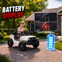 Qaba 12V Electric Car for Kids with Remote, Dual Motors, Rear Suspension, Soft Start, Music, Lights for 3-8 Years, White(m-5)