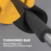Soozier 44lbs Adjustable Barbell Weight Set with Non-slip Handle for Home Gym(m-6)