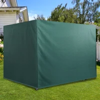 Outsunny 3-Seater Patio Swing Cover, Outdoor Garden Furniture Protection Hammock Glider Cover, Waterproof Dustproof Windproof, 85" x 61" x 59", Dark Green(m-10)