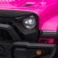 Qaba 12V Electric Car for Kids with Remote, Dual Motors, Rear Suspension, Soft Start, Music, Lights for 3-8 Years, Pink(m-12)