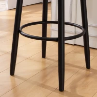 HOMCOM Extra Tall Bar Stools Set of 2, Modern 360° Swivel Barstools, Dining Room Chairs with Steel Legs Footrest, Cream White(m-16)