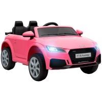 Qaba 12V Ride on Car for Kids, Audi TT RS Licensed Electric Car with Remote Control, Dual Motors, for 2-3 Years, Pink(m-13)