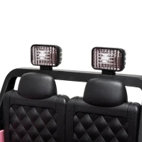 Qaba 12V Ride on Truck Car with Remote, Soft Start, 4-Wheel Suspension, Safety Belt, Lights, USB Music for Ages 2-4, Pink(m-10)