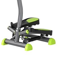 Soozier Twist Stepper Exercise Machine with Adjustable Resistance, LCD Screen - Grey & Green(m-9)