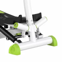 Soozier Twist Stepper Exercise Machine with Adjustable Resistance, LCD Screen - White & Green(m-11)