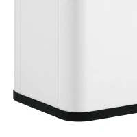 HOMCOM 13.2 Gal (50 L) Automatic Garbage Can w/ Soft-Close Lid, Trash Can with Fingerprint Resistant Stainless Steel, White(m-11)