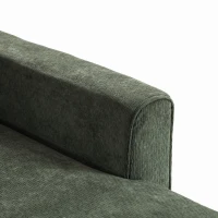 HOMCOM Sectional Sofa Bed, 113" U Shaped Pull Out Sleeper Sofa Bed with Dual Storage Chaises, Wide and Deep Seat, Green(m-10)