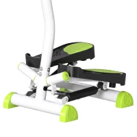 Soozier Twist Stepper Exercise Machine with Adjustable Resistance, LCD Screen - White & Green(m-9)