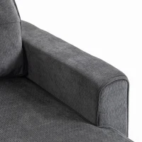 HOMCOM Sectional Sofa Bed, 113" U Shaped Pull Out Sleeper Sofa Bed with Dual Storage Chaises, Wide and Deep Seat, Dark Grey(m-10)