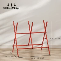 HOMCOM Foldable Saw Horse, Heavy Duty Cutting Stand with Adjustable Height and Width, A-Frame Sawhorse with Locking Buckle(m-3)