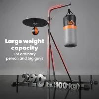 HOMCOM Punching Bag Holder and Speed Ball Exercise Punching Bag Stand with Punching Ball 45.25"L x 61.75"W x 87"H Load 220lb(m-6)