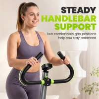 Soozier Twist Stepper Exercise Machine with Adjustable Resistance, LCD Screen - Grey & Green(m-7)