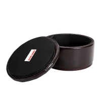Elegant Round Storage Ottoman with Tufted Chenille and Removable Lid, Versatile Coffee Table for Living Room, 28'' L x 28" W x 16.5" H, Dark Brown(m-8)