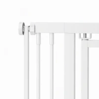 PawHut 71" Extra Tall Cat Gate,  29"-39" Wide Pet Gate with No Drilling, Narrow Spacing, Pull-Ring Latch, 2 Extension Kits(m-10)