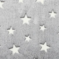 Qaba Kids Couch, 2 in 1 Toddler Couch with Glow in the Dark Stars, Sit to Lie, Ready from Box for Bedroomfor 18-48 M, Grey(m-12)