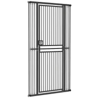 PawHut 71" Extra Tall Cat Gate,  29"-39" Wide Pet Gate with No Drilling, Narrow Spacing, Pull-Ring Latch, 2 Extension Kits(m-2)