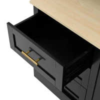 Rustic Farmhouse Entertainment Centre with 6 Storage Drawers, Modern TV Wall Unit with Adjustable Shelves, 98.5'' L x 15.5'' W x 79.5'' H, Black(m-12)