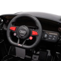 Qaba 12V Ride on Car for Kids, Audi TT RS Licensed Electric Car with Remote Control, Dual Motors, for 2-3 Years, Black(m-9)